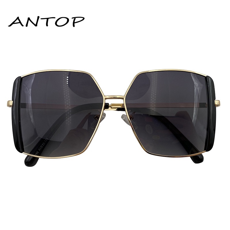 Ins Retro Square Sunglasses Alloy Frame Aksesoris Fashion Unisex ANTOP