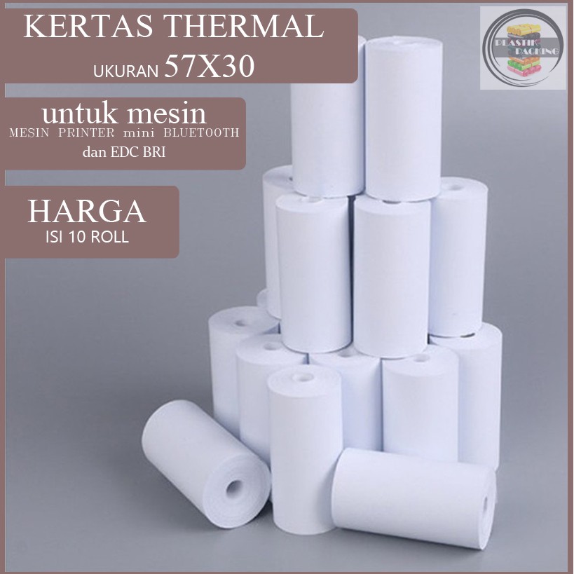 

KERTAS THERMAL PRINTER BLUETOOTH PORTABLE 57X30