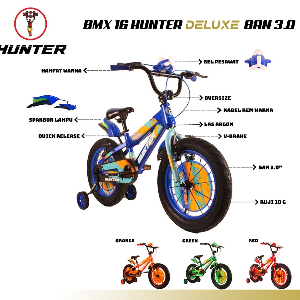 Sepeda BMX 16 hunter deluxe