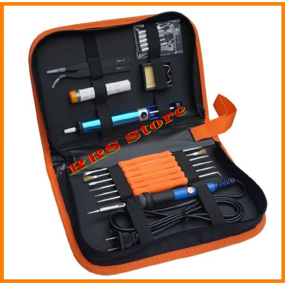 Taffware Peralatan Solder Satu set tool Solder Iron Kit 7 in 1 60W 220V - SIK-002 solder satu paket