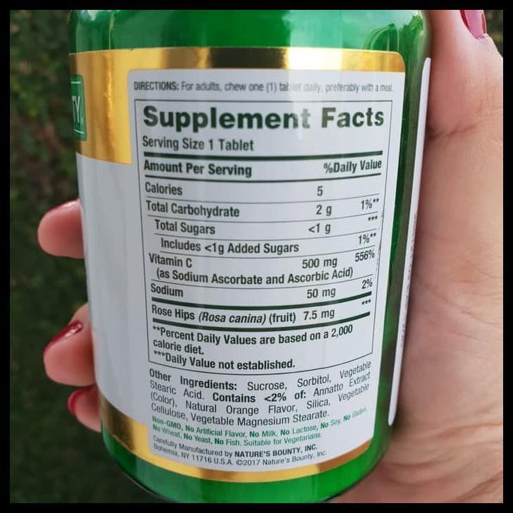 Nature'S Bounty, Vitamin C With Rose Hips, 500Mg 90 Tab