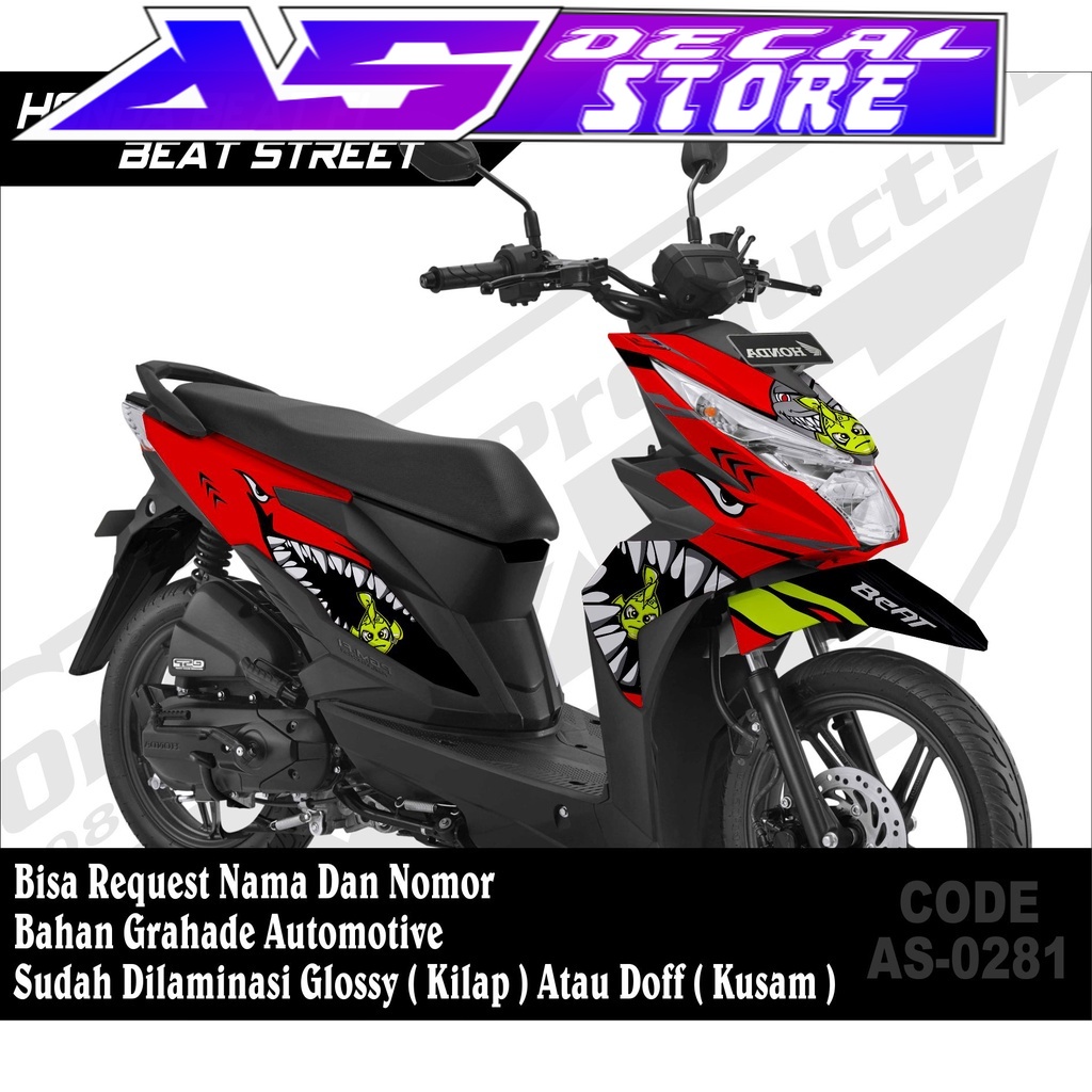 0281 DECAL STIKER FULLBODY CUSTOM MOTOR BEAT STREET