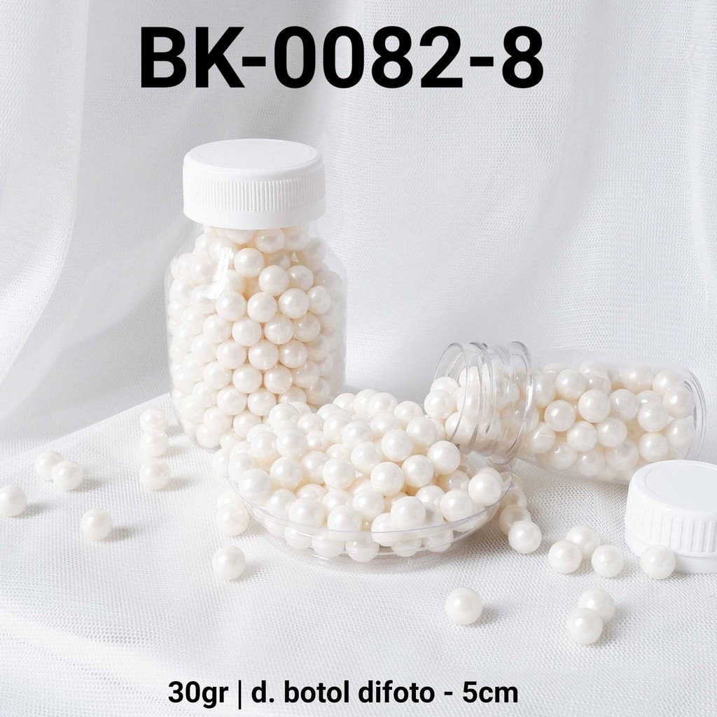

BK-0082-8 Sprinkles sprinkle sprinkel 30gr 30 gram mutiara putih