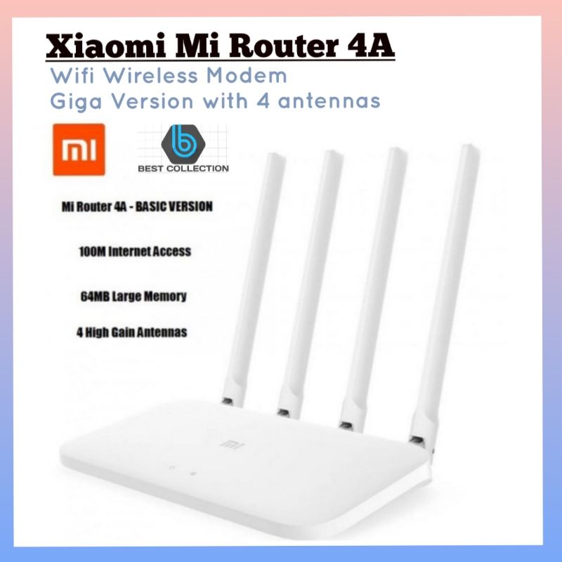 Xiaomi MI Router 4A Wifi Wireless Modem Giga Version with 4 Antennas