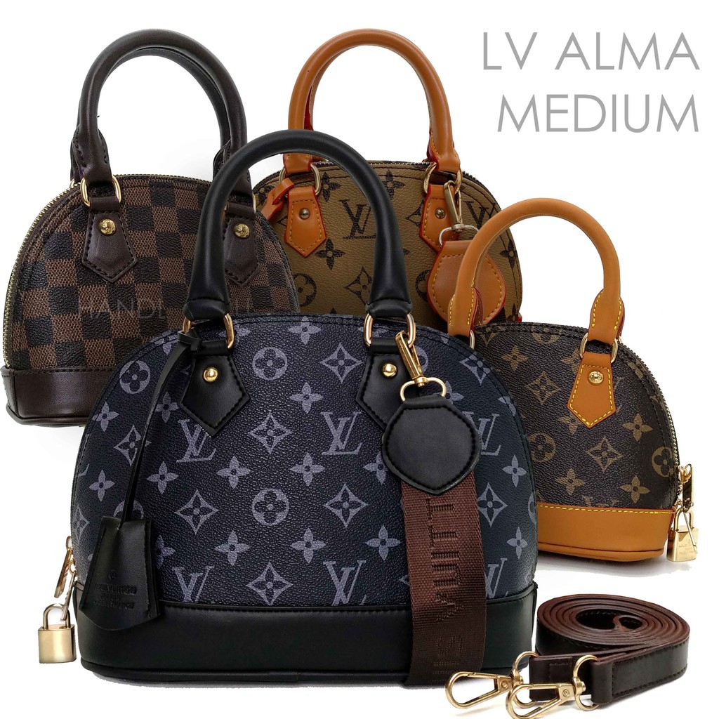 HANDBAGKU TAS  LV  ALMA MEDIUM 26CM 2 STRAP fashion wanita  