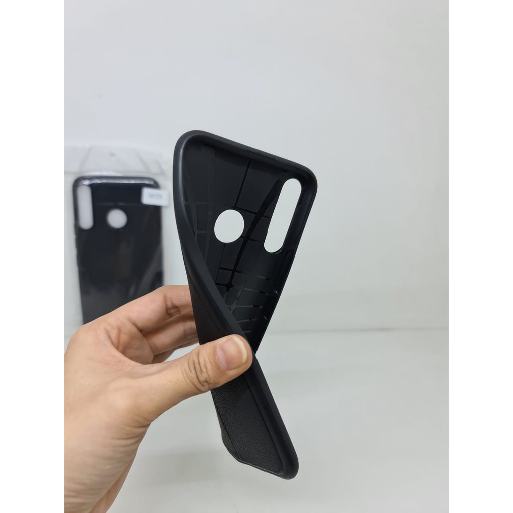 Auto Fokus Infinix Hot 8 6.52 inchi Leather Soft Case Infinix Hot 8 AUTOFOCUS Motif Kulit Jeruk