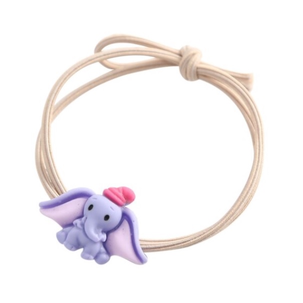 Ennwen IK131 Ikat Rambut Korea Gajah Elephant Rubber Band Head Rope-khaki