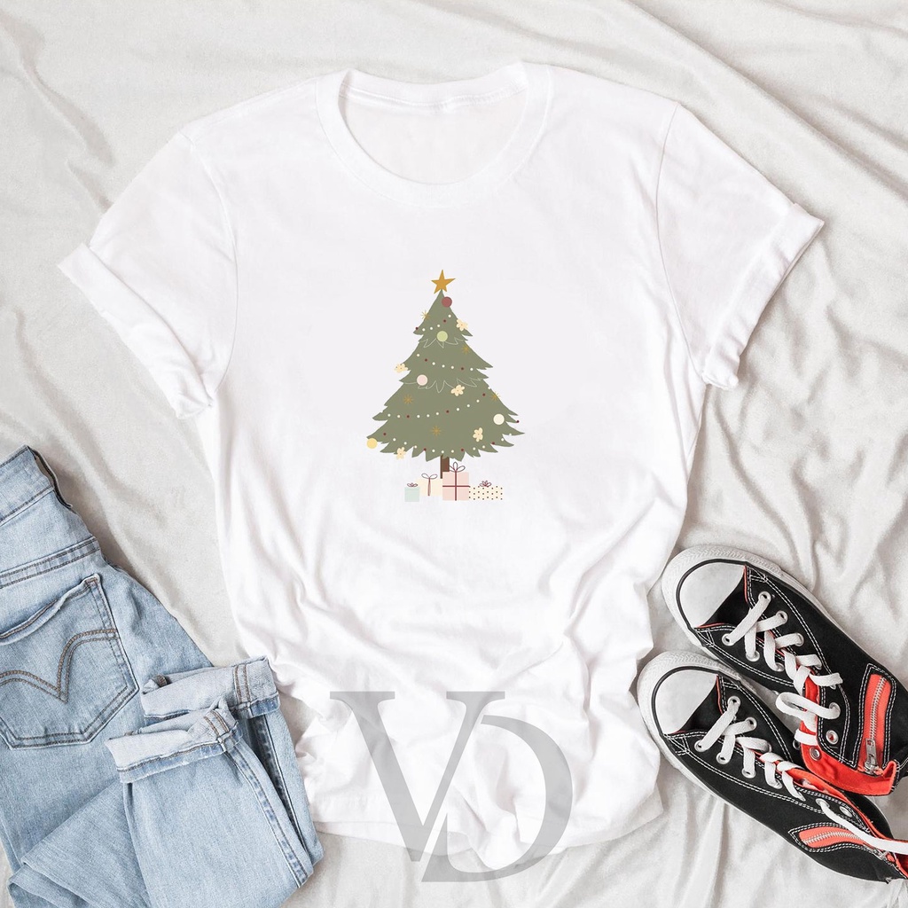 CUSTOM GAMBAR / BAJU NATAL FOTO / ATASAN KAOS ATASAN UNISEX LENGAN PENDEK / TUMBLR TEE CHRISTMAS