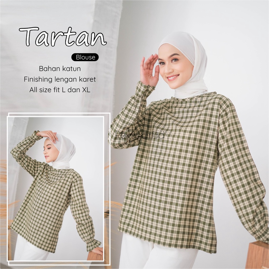 Tartan Blouse By Reyscarf Blouse Dewasa Luxury Bahan Katun Premium Adem Nyaman Dipakai  Terbaik  I Bisa COD