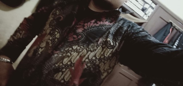 Set Couple Tunik Batik Black Damis