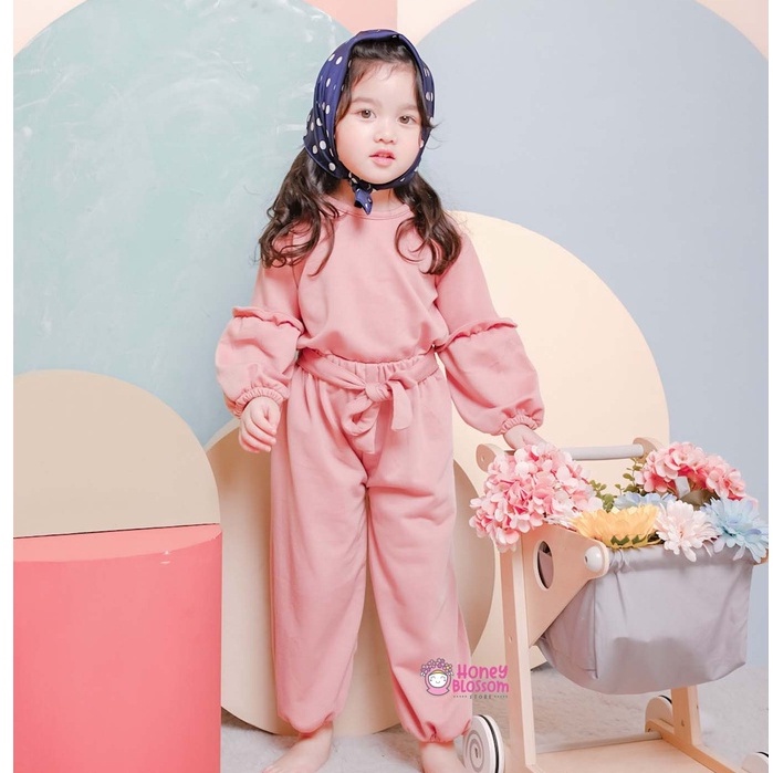 Alika One Set Anak Honeyblossom / Original Setelan One Set Anak Perempuan 1 Tahun