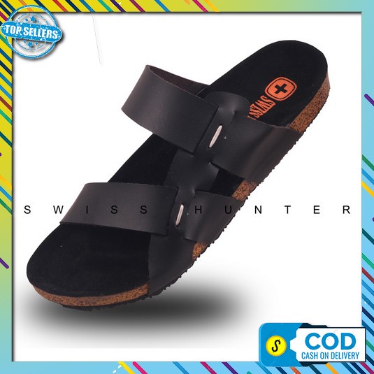 Sandal Pakalolo Pria Original 100% Kulit Asli Motif Selop Terbaru Hita (Gratis Ongkir) Swiss Hunter