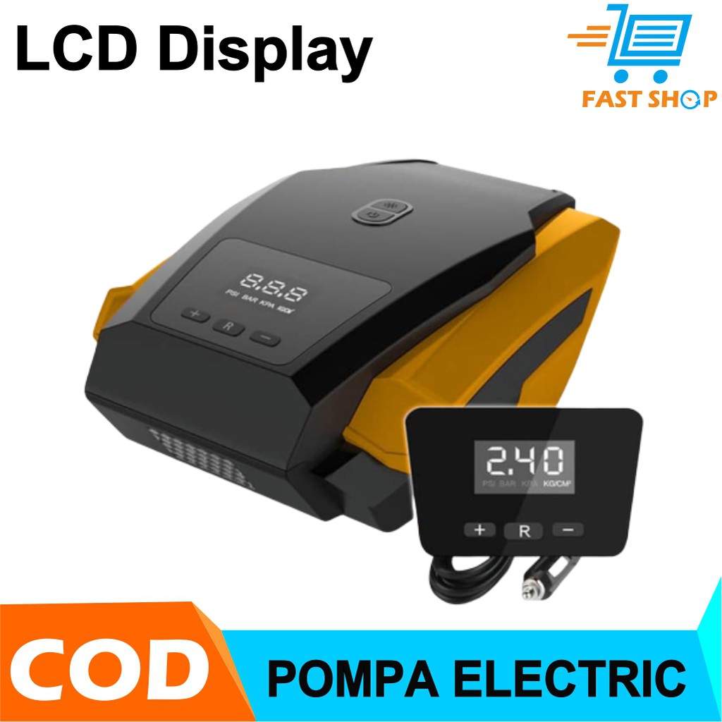 Pompa Ban Electric LCD Display Untuk Mobil dan Motor Tire Inflator