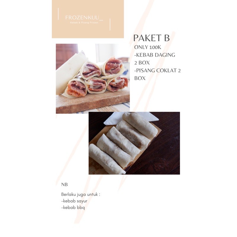 

kebab & pisang frozen