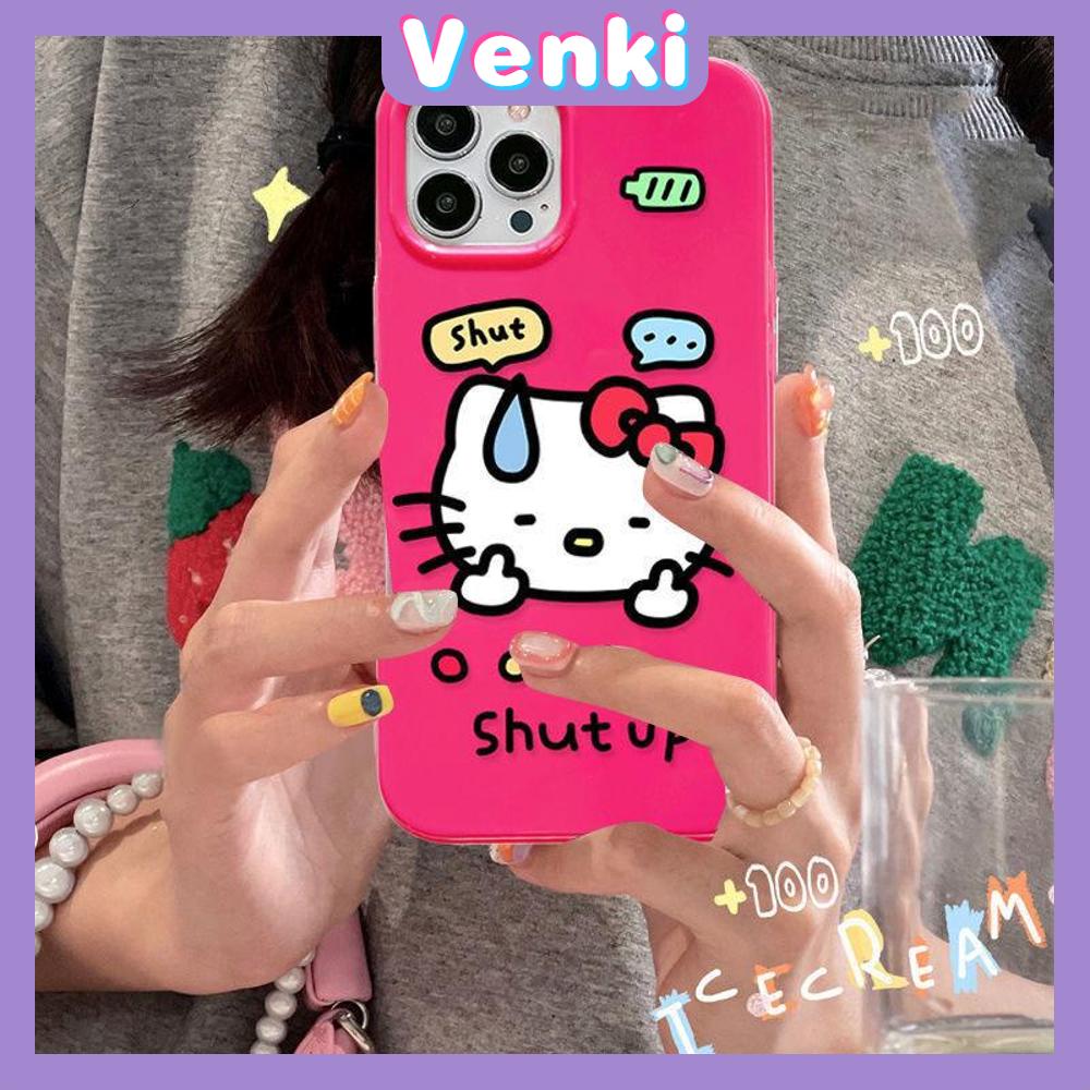 iPhone Case For 14 Series TPU Soft Case Sweet Cute Sweating Cartoon Cat Glossy Rose Pink Candy Case Camera Protection Shockproof For iPhone 14 13 12 11 Plus Pro Max 7 Plus X XR