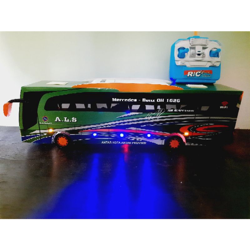Miniatur bus RC po ALS jetbus HD ( Remot Control ) DETIL RAPIH FULL TELOLET FULL STROBO FULL LED