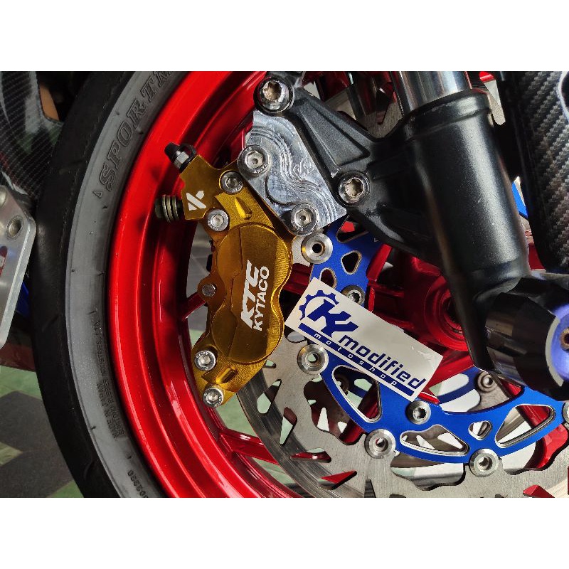 Kaliper Kytaco Depan All New R15 VVA V3 KTC Lengkap Bracket Racepro 4Piston