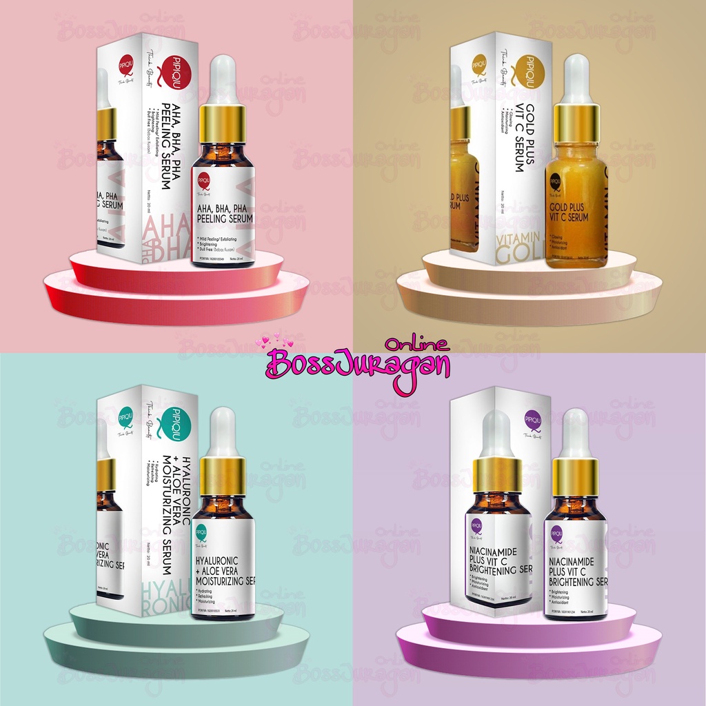 (BOSS) Pipiqiu Serum Series 20ml - Serum Gold Plus | Niacinamide Plus | Hyaluronic | AHA BHA PHA Peeling