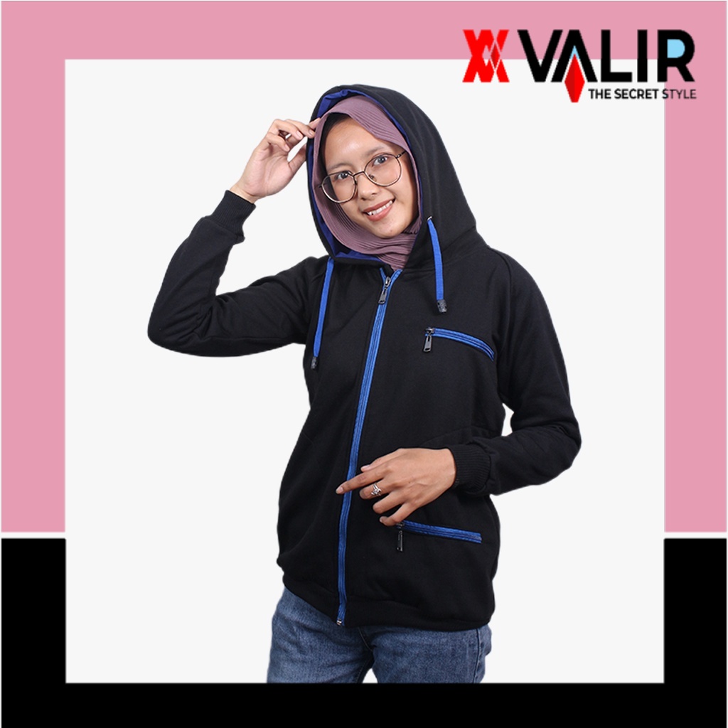 jaket cewek terbaru hoodie sweter Valir Annabel Hoodie Resleting
