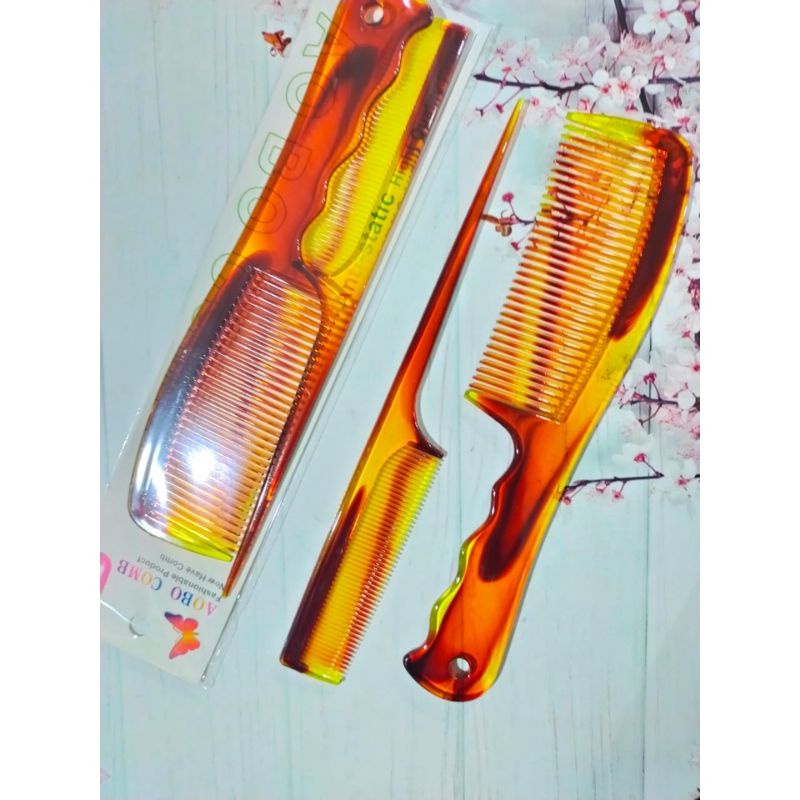 sisir coklat bening isi 2pcs bahan tebal