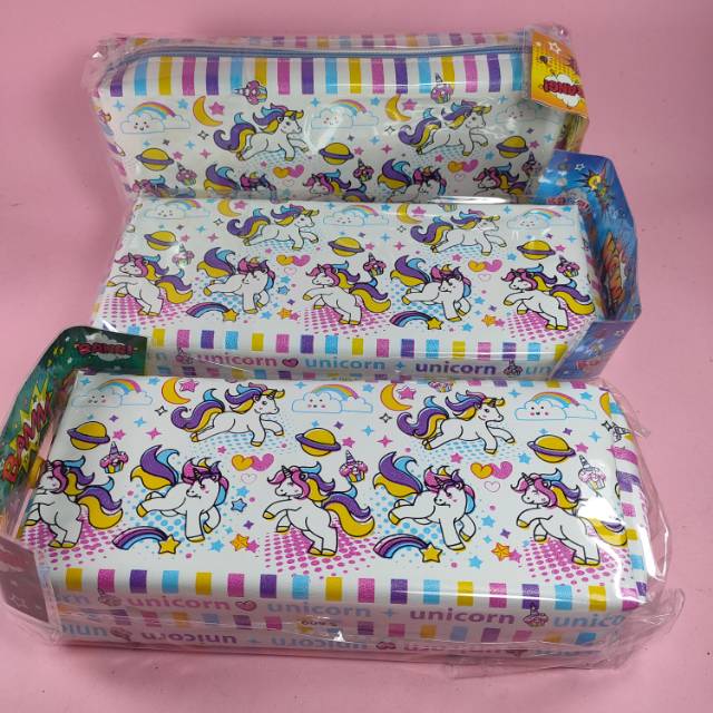 

Kotak tempat pensil resletting Unicorn
