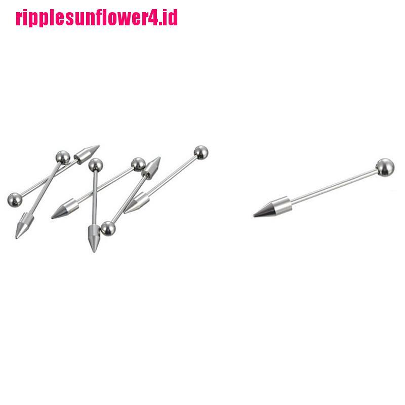 66pcs Anting Tindik Lidahputingtubuh Bentuk Barbell Bahan Stainless Steel