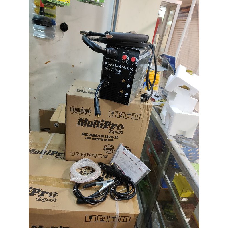 Mesin las MULTIPRO MIG MMA TIG 160 A-SC GASLESS IGBT INVERTER WELDER Tanpa gas model DAIDEN