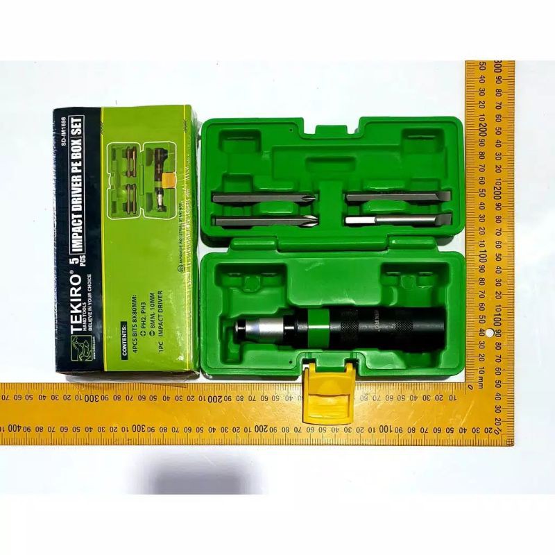 TEKIRO OBENG KETOK 5 PCS - IMPACT DRIVER TEKIRO SET BOX PLASTIK