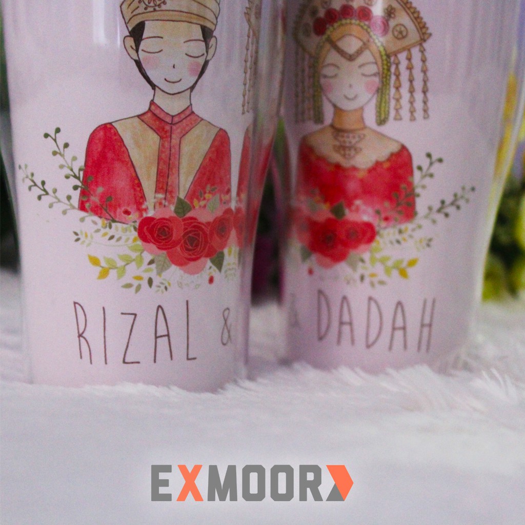 Tumbler Couple Pengantin Minang Hijab Hadiah Pernikahan