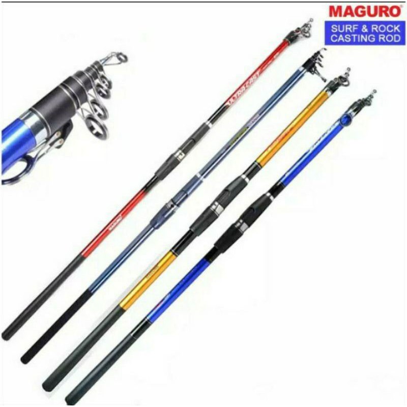 joran laut pasiran antena murah maguro ultra cast 390 420