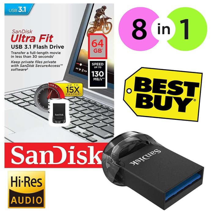 Best Buy 8 in 1 Kompilasi Album MP3 & FDD Sandisk Ultra Fit 64GB