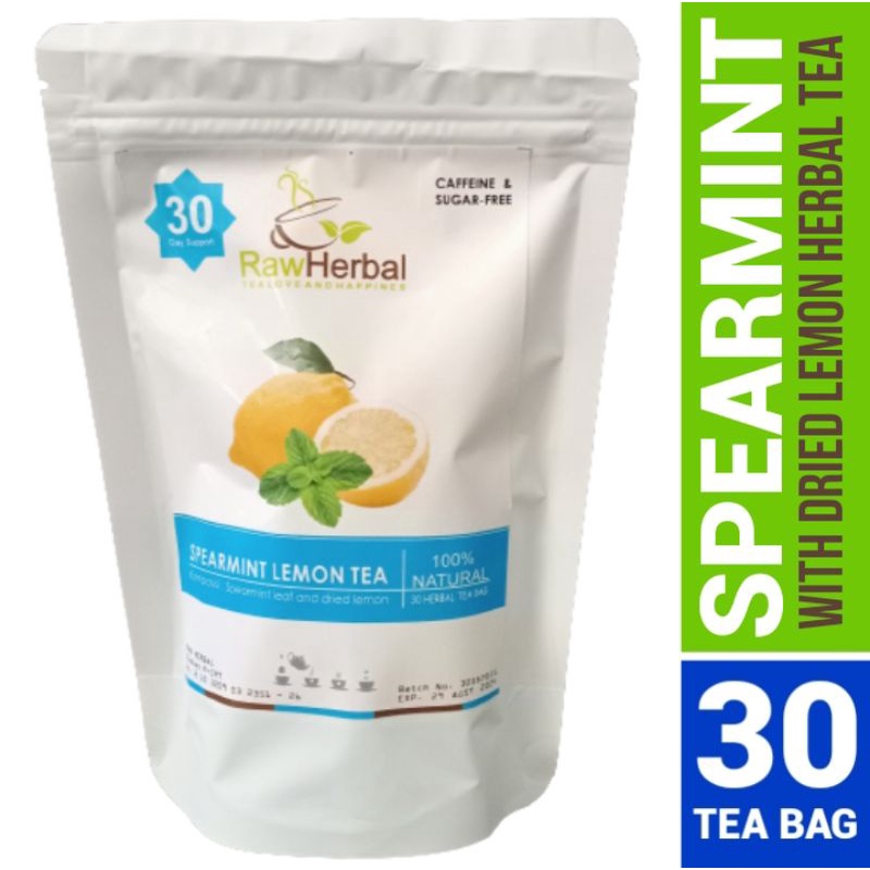 Spearmint Lemon Tea : Spearmint Leaf With Lemon Tea - 30 Tea Bag