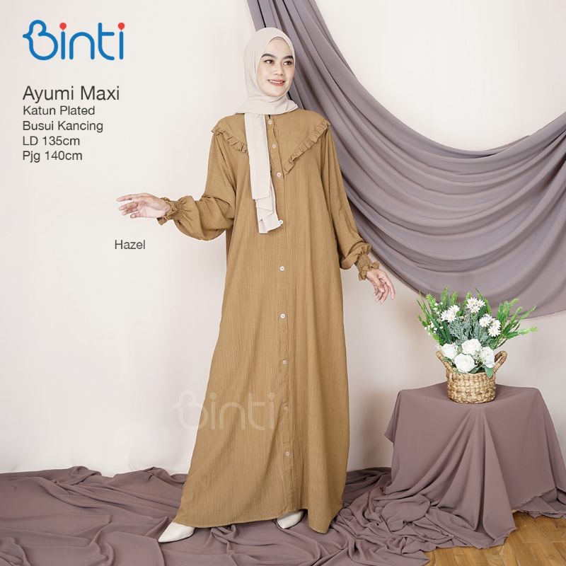 Dress Super Jumbo LD 135 XXXL Ayumi Rabina Farah Disya Maxi Ori Binti Wanita Gamis Terbaru Murah Pol