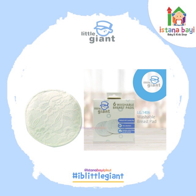 Little Giant Washable Breast Pad LG1406- Penyerap Asi bisa di cuci