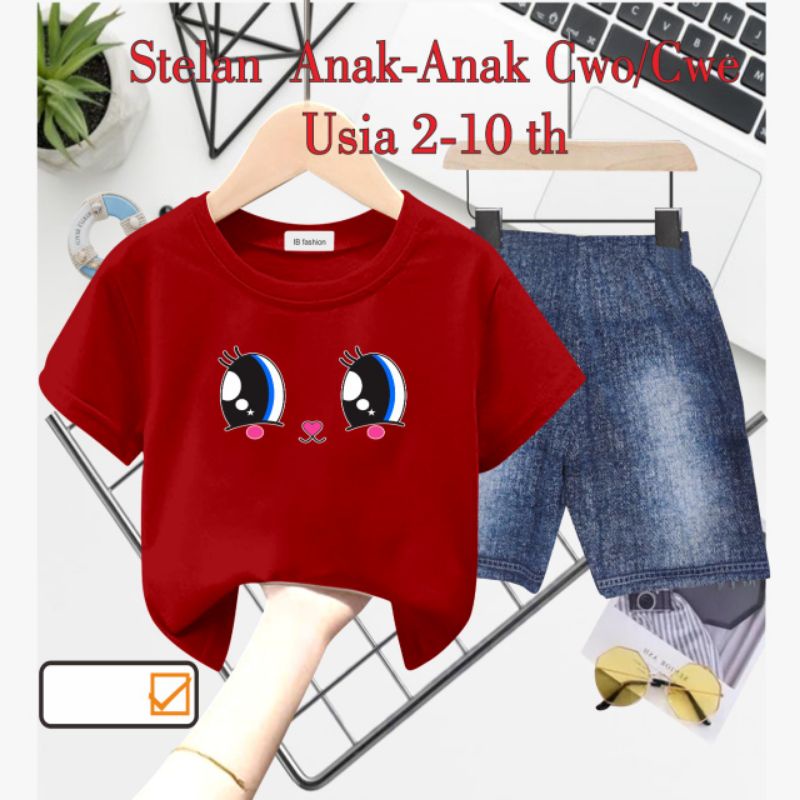 ((IB))SETELAN ANAK2 PEREMPUAN SEMI JEANS/MATA DIGITAL SABLON