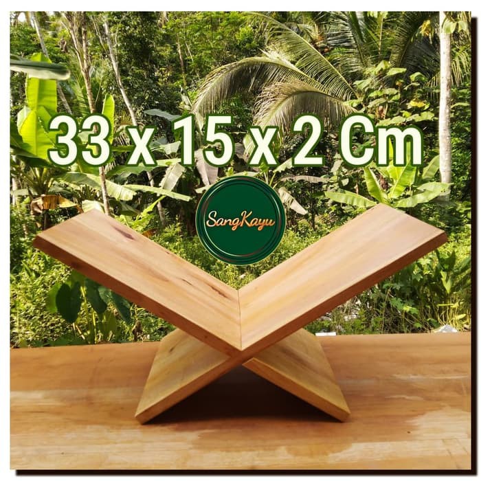 SangKayu Book Stand Rekal Al-Qur'an 33x15x2 cm Stand Buku Stand Al-Qur'an