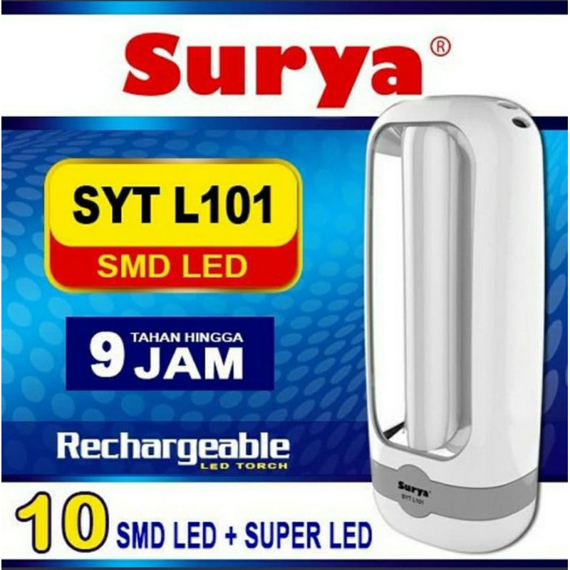 SURYA emergency lamp led dan senter SYT L 101 - lampu darurat portable - tahan lama 9 jam