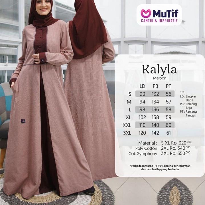 Paling Diminati.. GAMIS MUTIF KALYLA MAROON