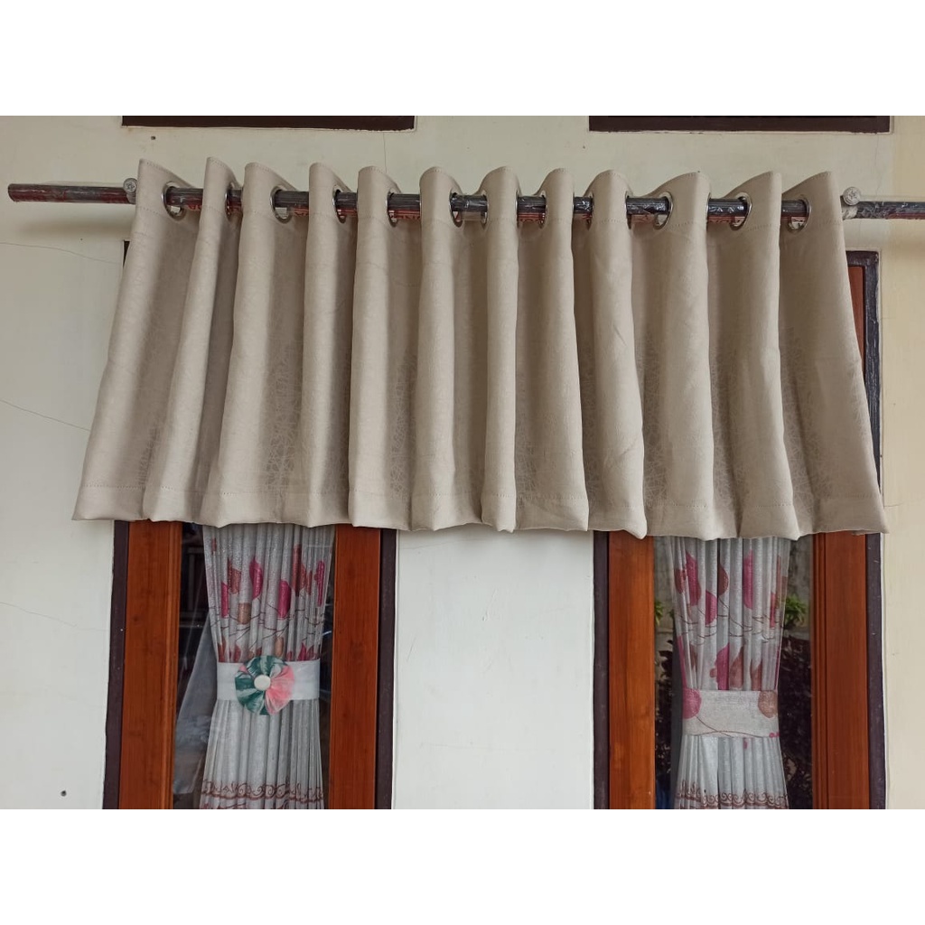 Poni Gorden / Gorden POLOS Model Poni Tanpa Renda Hordeng Jendela Kecil Blackout