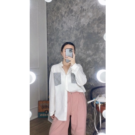 #82138 - Odelia Oversized Pocket Checked Shirt -