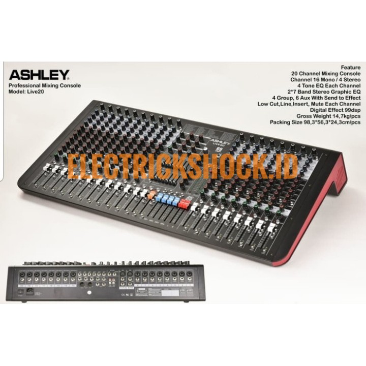MIXER ASHLEY LIVE20 ORIGINAL 20 CHANNEL