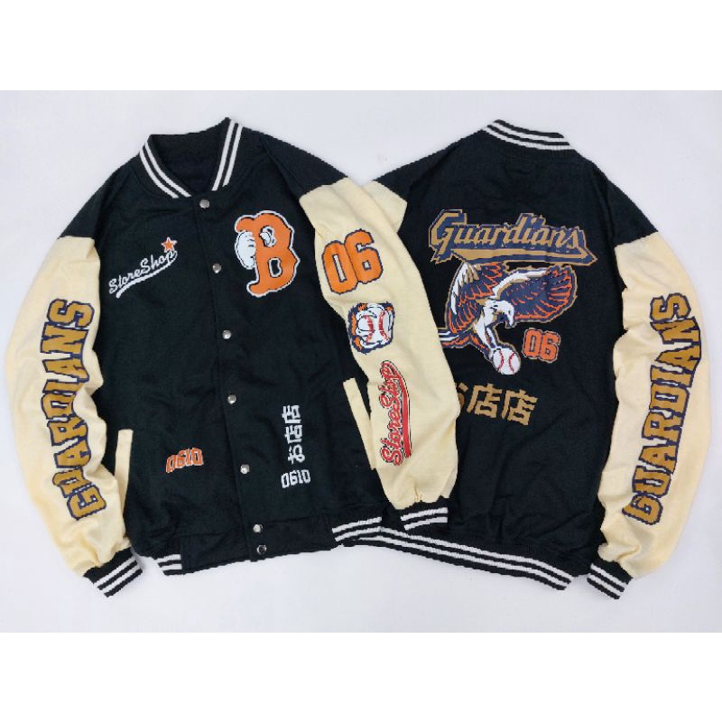 Varsity Jacket Jaket Racing M&M Premium Pria Wanita-Guardians