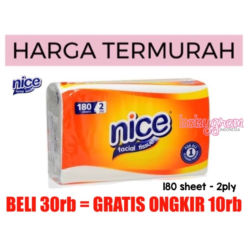 Tissue / Tisu Paseo Smart 250 Sheets / See-u see u 250 / Nice 180 lembar 2ply Refill Facial