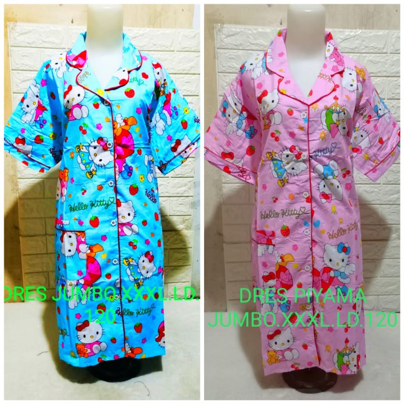 dres piyama wanita jumbo xxxl