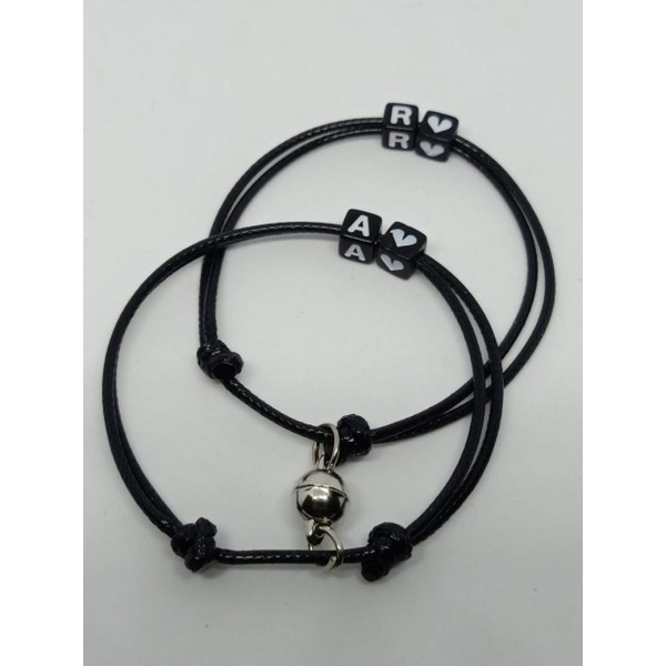 GELANG COUPLE MAGNET / GELANG MAGNET / GELANG PASANGAN / GELANG HURUF / GELANG REQUEST HURUF / GELANG UNIK / GELANG TALI HURUF / GELANG KAPEL / GELANG KAPEL MAGNET / GELANG KAPEL HURUF / GELANG KAPEL UNIK-1
