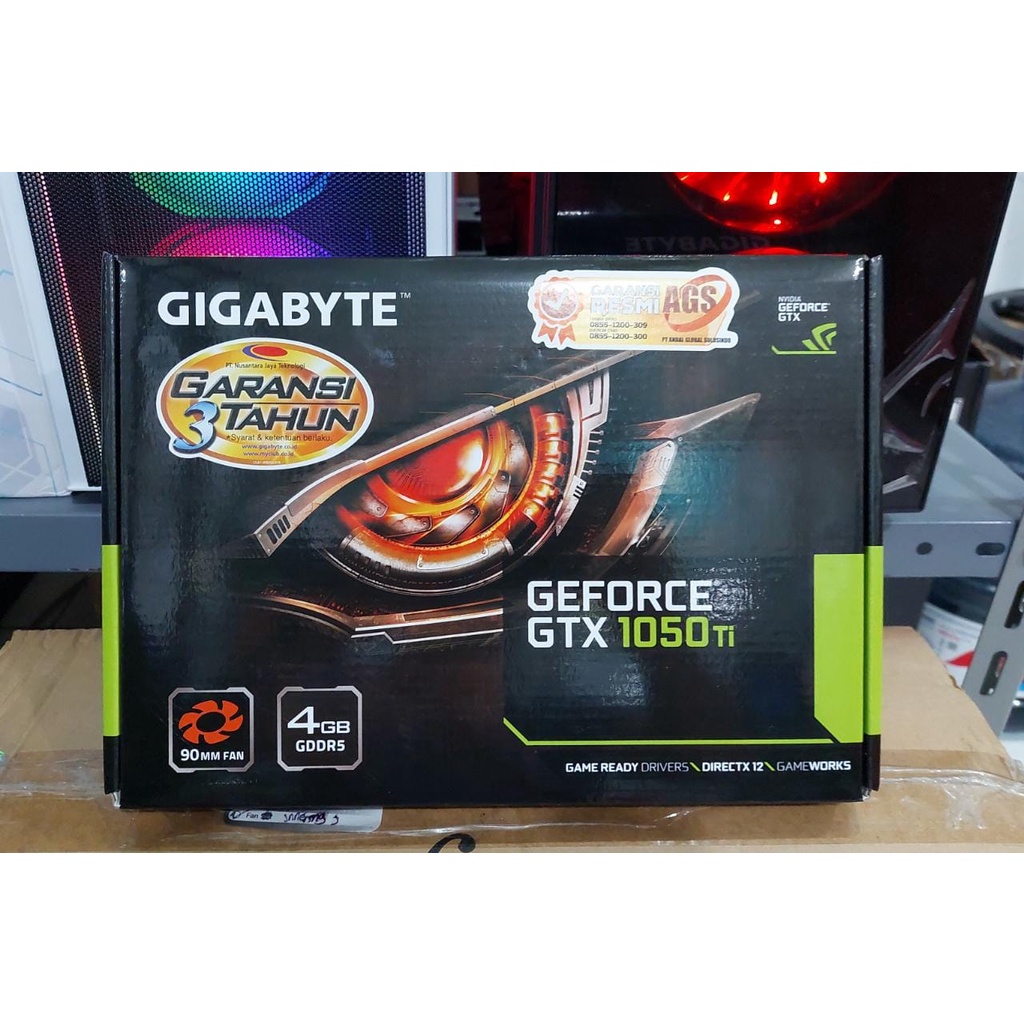 VGA GIGABYTE GeForce GTX 1050 TI 4GB DDR5 Single Fan