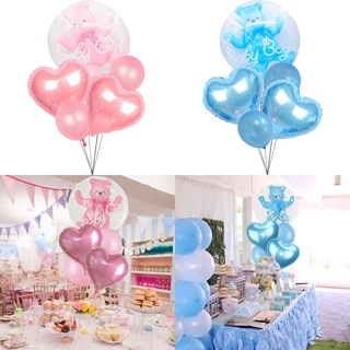 5pcs / set Balon Foil Transparan Bentuk Beruang Untuk Dekorasi Pesta Ulang Tahun Anak