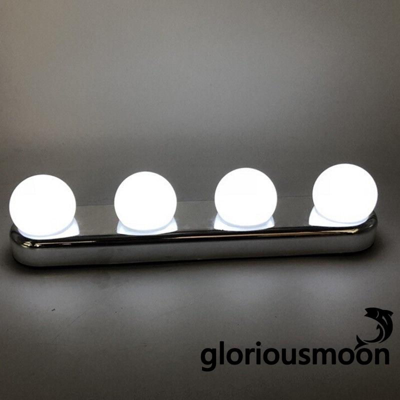 Ooo Studio Glow Vanity Make Up Light Super Bright 4 Led Bulbs Battery Powered Shopee Indonesia