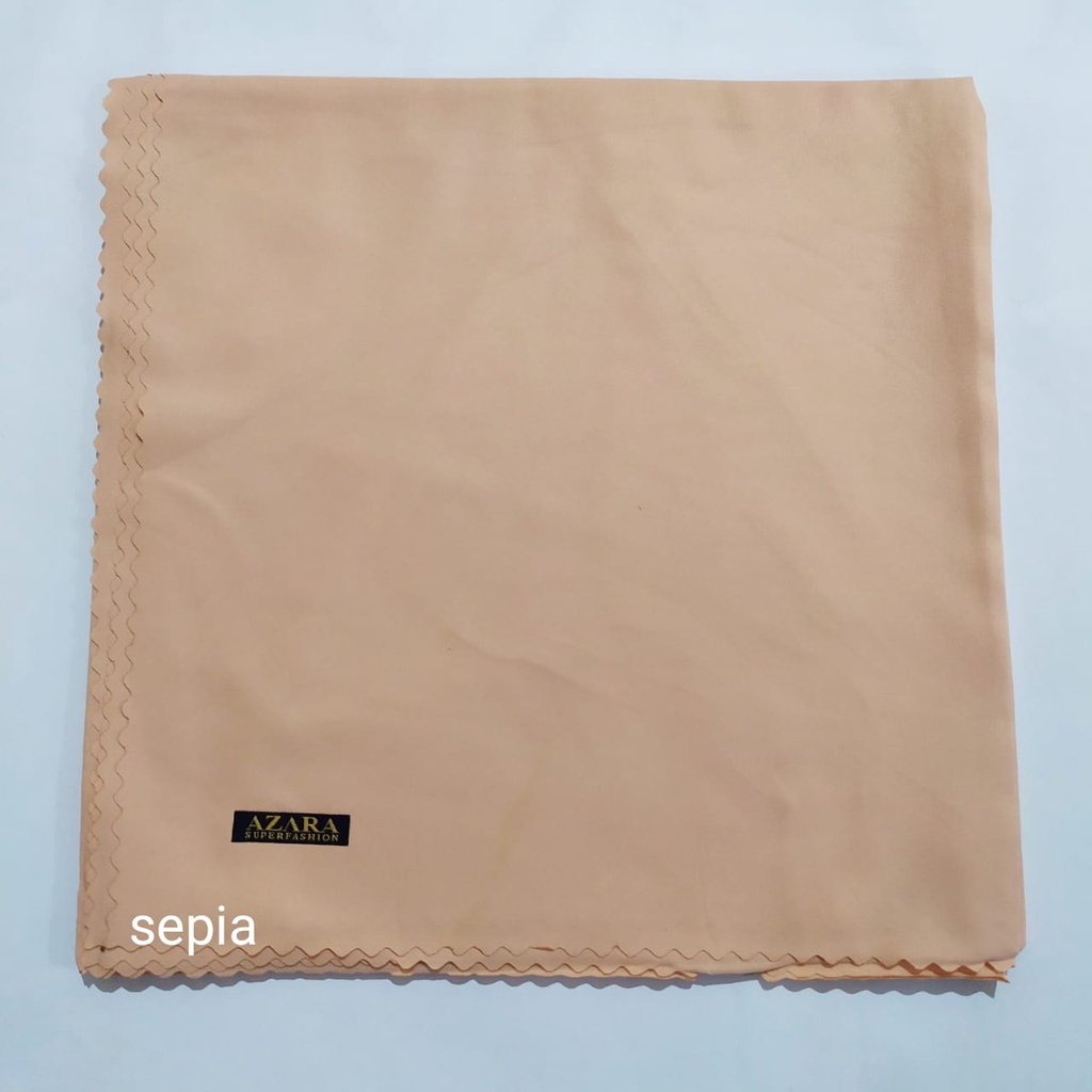 Hijab Azara Oskara / masahi syari 130x130cm LC Jilbab square / segiempat jumbo syar'i Lasercut/Voal-Sepia
