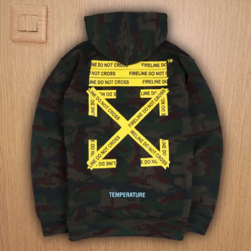 JAKET SWEATER HOODIE OFF WHITE CAMO PREMIUM